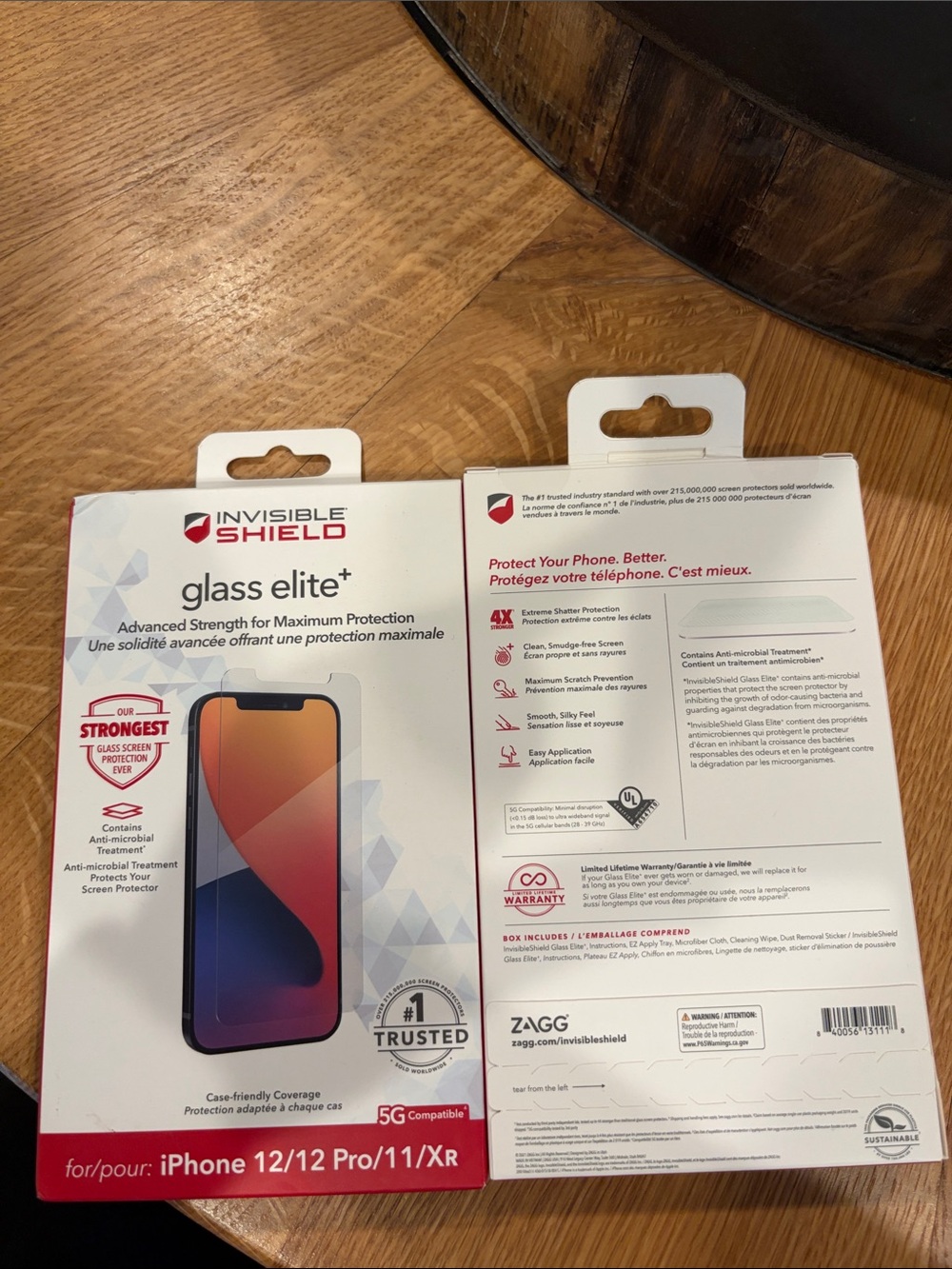 InvisibleShield Glass Elite+ Screen Protector for iPhone 12/12 Pro/11/XR - Black